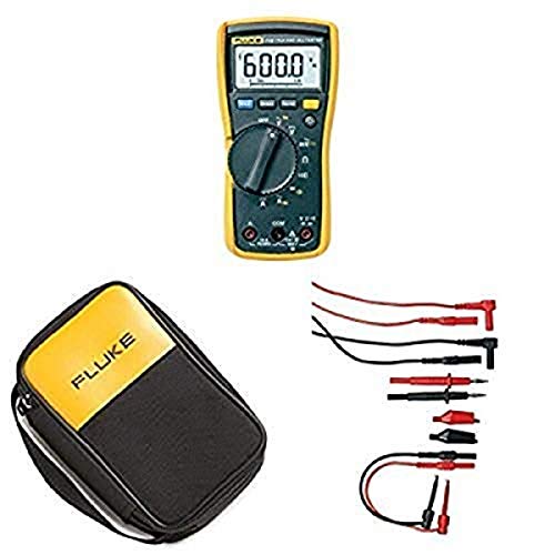Fluke 115 Compact True-RMS Digital Multimeter with Polyester Soft Carrying Case and Electronic Test Lead Kit