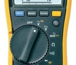 Fluke 115 Digital Multimeter, Measures AC/DC Voltage To 600 V and AC/DC Current to 10 A, Measures Resistance, Continuity, Frequency, and Capacitance, Includes Carrying Case and Silicone Test Lead Set