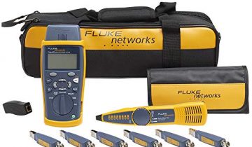 Fluke Networks CIQ-KIT Copper Qualification Tester Kit Qualifies and Troubleshoots Category 5-6A Cabling for 10/100/Gig Ethernet, Coax, and VoIP, Includes IntelliTone Pro 200 & Remote ID Kit