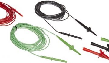 Fluke TL1550EXT 3 Piece Extended Test Lead Set with Alligator Clips, 5000V DC Voltage, 20A Current, 300″ Cable Length