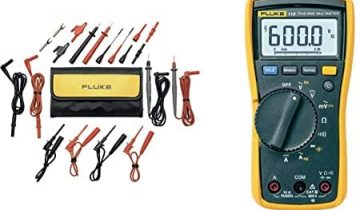 Fluke TL81A Test Lead Set, Deluxe Electronic,Red/Black,Small & 115 Compact True-RMS Digital Multimeter