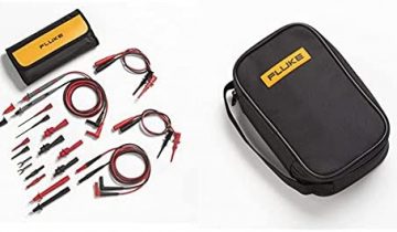 Fluke TL81A Test Lead Set, Deluxe Electronic,Red/Black,Small & C35 Polyester Soft Carrying Case