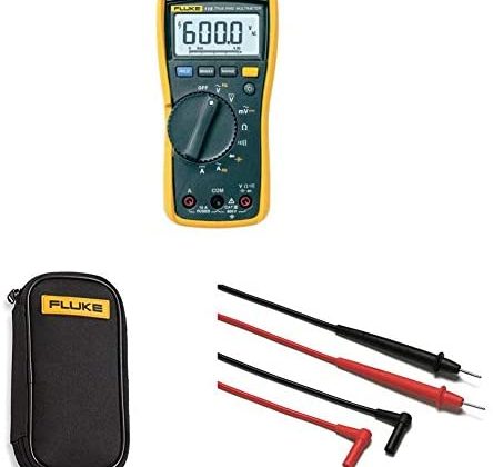 Fluke 115 Compact True-RMS Digital Multimeter with compact soft case C50 and Corporation FLUTL75 Hard Point Test Lead Set