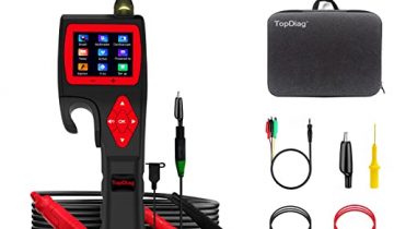 TopDiag P200 Automotive Circuit Tester, 12V 24V Car Electrical Test Tool, 9~30V with Multimeter/Activating Component/Relay/Fuel Injector/Oscilloscope/0~5V Power with 20ft Cable Tool Bag for Vehicle