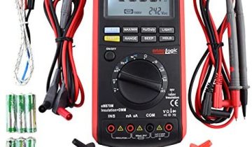 ennoLogic Insulation Tester 50/100/250/500/1000V, Megohmmeter and Multimeter: 50k to 2G Insulation Resistance, DC/AC TRMS Voltage and Current, Resistance, Capacitance, Frequency, Temperature – eM870M