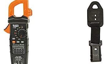 Klein Tools CL800 Digital Clamp Meter, Auto-Ranging True RMS, Low Impedance (LoZ) Mode, 600 Amp, Measures Volts, Temp, More, with Auto-Off & 69417 Rare Earth Magnetic Hanger, with Strap