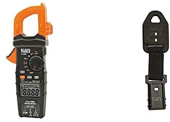 Klein Tools CL800 Digital Clamp Meter, Auto-Ranging True RMS, Low Impedance (LoZ) Mode, 600 Amp, Measures Volts, Temp, More, with Auto-Off & 69417 Rare Earth Magnetic Hanger, with Strap