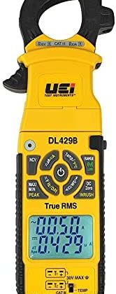 UEi Test Instruments DL429B Digital HVAC Clamp Meter True RMS Wireless Multimeter Auto-ranging 6000 Counts Voltage Tester, Measures Inrush AC/DC Current Temperature Capacitance Resistance Diodes NCV