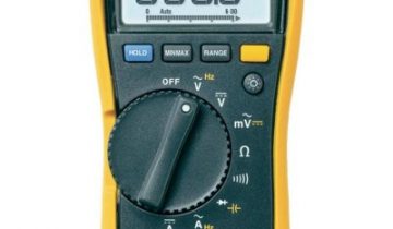 Fluke 115 Digital Multimeter, Measures AC/DC Voltage To 600 V and AC/DC Current to 10 A, Measures Resistance, Continuity, Frequency, and Capacitance, Includes Holster and Silicone Test Lead Set