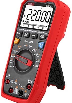 UNI-T Digital Multimeter UT61E Plus UT61E+ 22000 Counts True RMS 1000V AC DC USB Transmission NCV Voltage AC/DC Current Resistance Capacitance Frequency Duty Cycle Bandwidth hFE Peak Hold