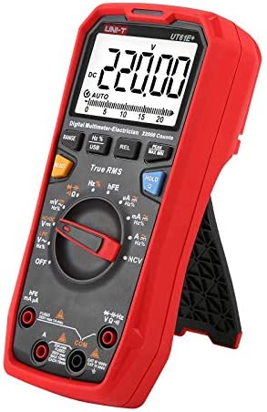 UNI-T Digital Multimeter UT61E Plus UT61E+ 22000 Counts True RMS 1000V AC DC USB Transmission NCV Voltage AC/DC Current Resistance Capacitance Frequency Duty Cycle Bandwidth hFE Peak Hold