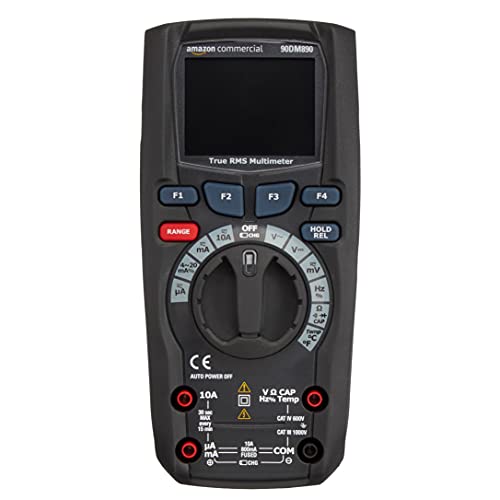 AmazonCommercial Heavy Duty 50000 Count Digital Multimeter, Color TFT LCD Display, True RMS, CATIV 600V