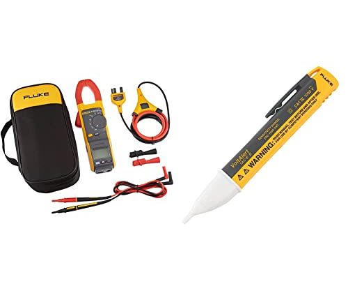 Fluke 381 Remote Display True-RMS AC/DC Clamp Meter with iFlex & 1AC-A1-II VoltAlert Non-Contact Voltage Tester