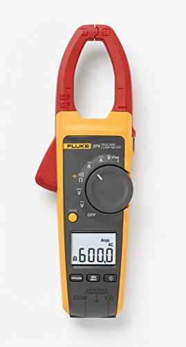 Fluke 374 True-RMS AC/DC Clamp Meter, 600A/600V