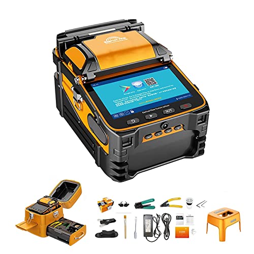 Signal fire AI-9 Optical Fiber Fusion Splicer, Splicing Heating Machine with 5 Seconds Splicing Time Melting 15 Seconds Heating, Optical Fiber Cleaver FTTH Kit for Optical Fiber & Cable Projects