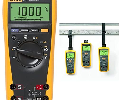 Fluke 77-IV Digital Multimeter, Yellow & TPAK Meter Hanging Kit