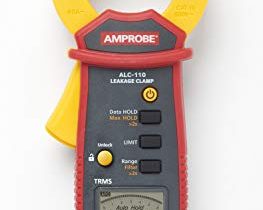 Amprobe ALC-110 True-RMS AC Leakage Current Clamp with Mechanical Lock Jaw, 6000 Counts Digit Large Scale, Red