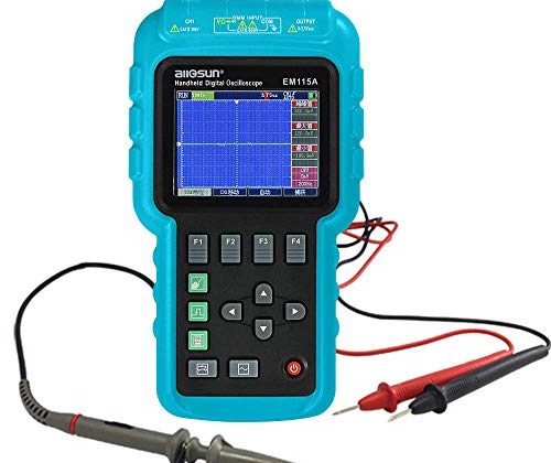 allsun Handheld Digital Oscilloscope Multimeter DIY Portable Automotive Diagnostic Lab Scope 3 in 1 Color LCD Display DMM 50MHz Single Channel