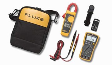 Fluke 117/323 Kit Multimeter and Clamp Meter Combo Kit For Residential And Commercial Electricians, AC/DC Voltage, AC Current 400 A, Includes Test Leads, TPAK And Carrying Case