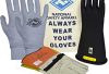 National Safety Apparel Class 2 Black Rubber Voltage Insulating Glove Premium Kit with FR Knit Glove and Leather Protectors, Max. Use Voltage 17,000V AC/ 25,500V DC (KITGC2B12AG)