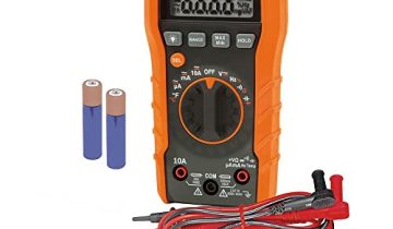 Klein Tools MM400 Multimeter, Digital Auto Ranging, AC/DC Voltage, Current, Capacitance, Frequency, Duty-Cycle, Diode, Continuity, Temp 600V,Orange