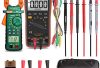 Auto Ranging Digital Multimeter and Clamp Meter – with Storage Bag Battery Alligator Clips Test Leads for AC/DC Voltage/Current Voltage Alert Amp Ohm/Volt Multi Tester Diode