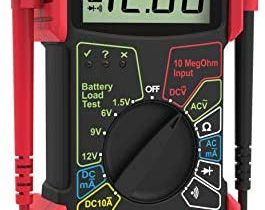 INNOVA 3320 Auto-Ranging Digital Multimeter, Red & Black