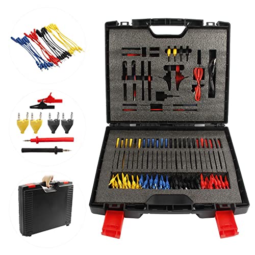 DUOYI Automotive Multimeter Test Leads Kit 92 Pieces Multi-Function Automotive Circuit Test Leads Kit with Alligator Clips,Banana Plug Leads Automotive Test Leads Kit for Testing/Diagnosis/Repair