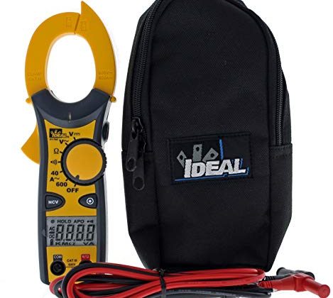 IDEAL INDUSTRIES INC. 61-744 Clamp Meter 600 Amp AC with NCV, Voltage Indicator, CATIII for 600v, Yellow