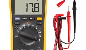 HTLNUZD Fluke 17B+ High Precision Auto/Manua Digital Multimeter 4000 AC/DC Voltage Current Resistance, Continuity, Frequency, Temperature Probe Measures Meter with Portable Soft Bag
