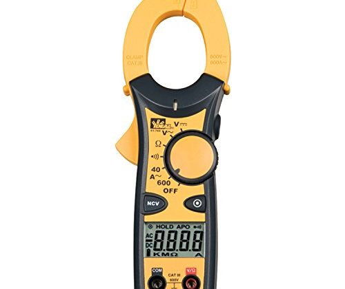 IDEAL INDUSTRIES INC. 61-744 Clamp Meter 600 Amp AC with NCV, Voltage Indicator, CATIII for 600v, Yellow, 1.25″