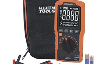 Klein Tools MM450 Multimeter, Slim Digital Meter, Auto-Ranging TRMS, 600V AC/DC Voltage, Current, Resistance, Temp, Frequency, Continuity, Orange