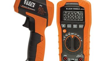 Klein Tools 80063 Multimeter and IR Thermometer 2-Piece Electrical and Temperature Test Kit with Test Leads, Thermocouple, Pouch, Batteries