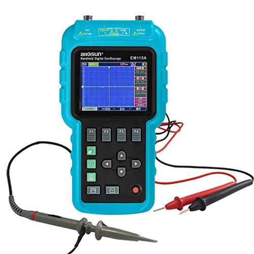 All-Sun 3 in 1 Digital Oscilloscope Meter Handheld Automotive Diagnostic Lab Scope with USB Computer Interface DMM LED 50MHz 1 Channel,Blue