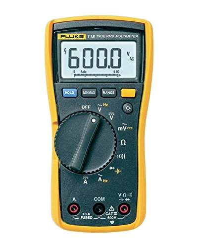 Fluke 115 True-RMS Digital Multimeter Measures Resistance, Continuity, Frequency, and Capacitance